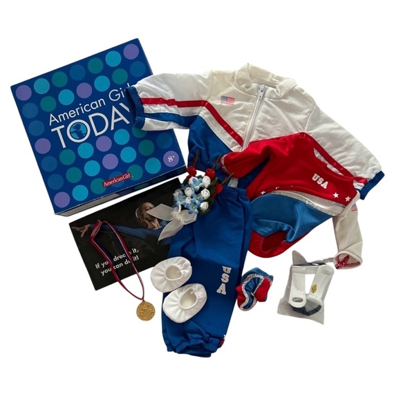 American Girl Doll Patriotic Gymnastics Set Two-in-One NOS 2004-2006 Retired - Picture 9 of 13